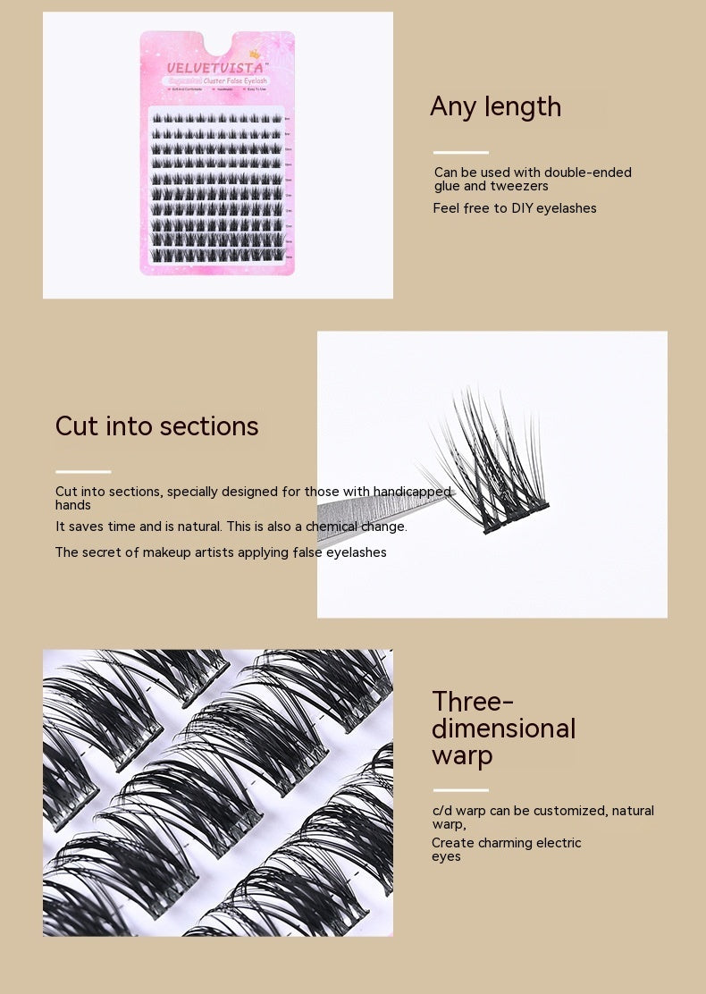 Ten Rows Of W50 False Eyelashes Capacity Segmented Hair