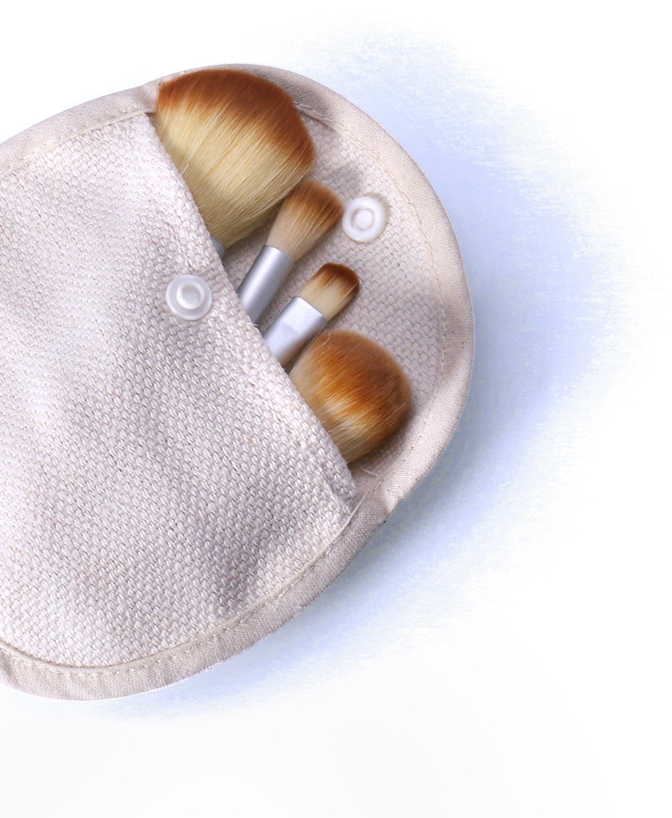 Makeup Brush Set Bamboo Handle Powder